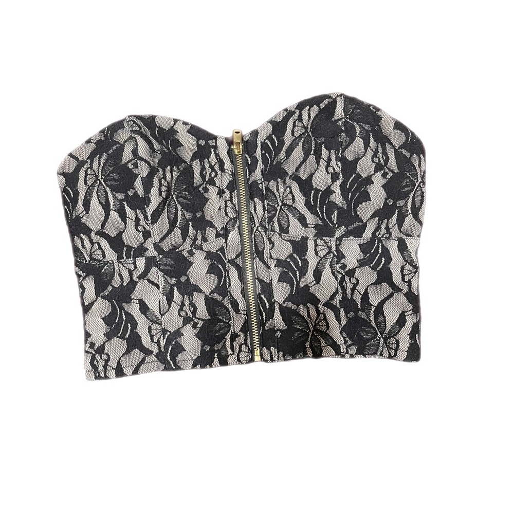 G by guess vintage black lace bustier